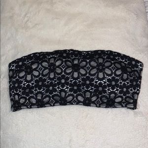 Black Lace Bikini Top